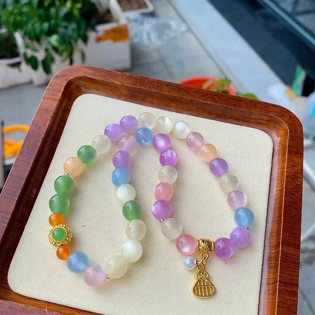 S级精美手串   七彩母双圈(无礼盒)