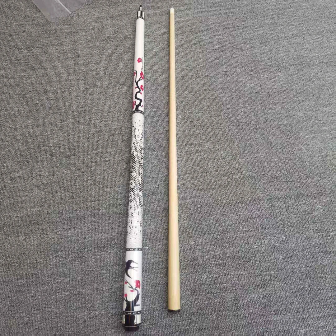 【没花】美式慢八牙1/2分体大头台球杆适用于中式斯诺克中八