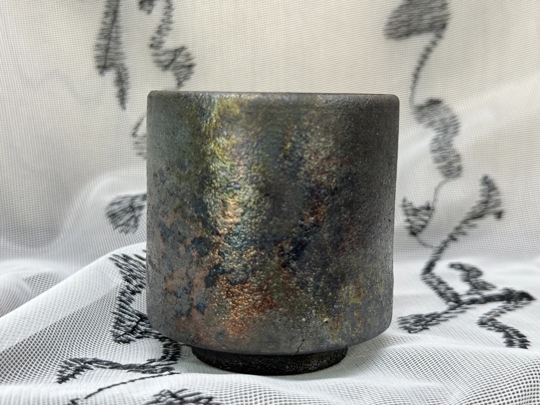 荥经黑砂手工制作精美直筒杯