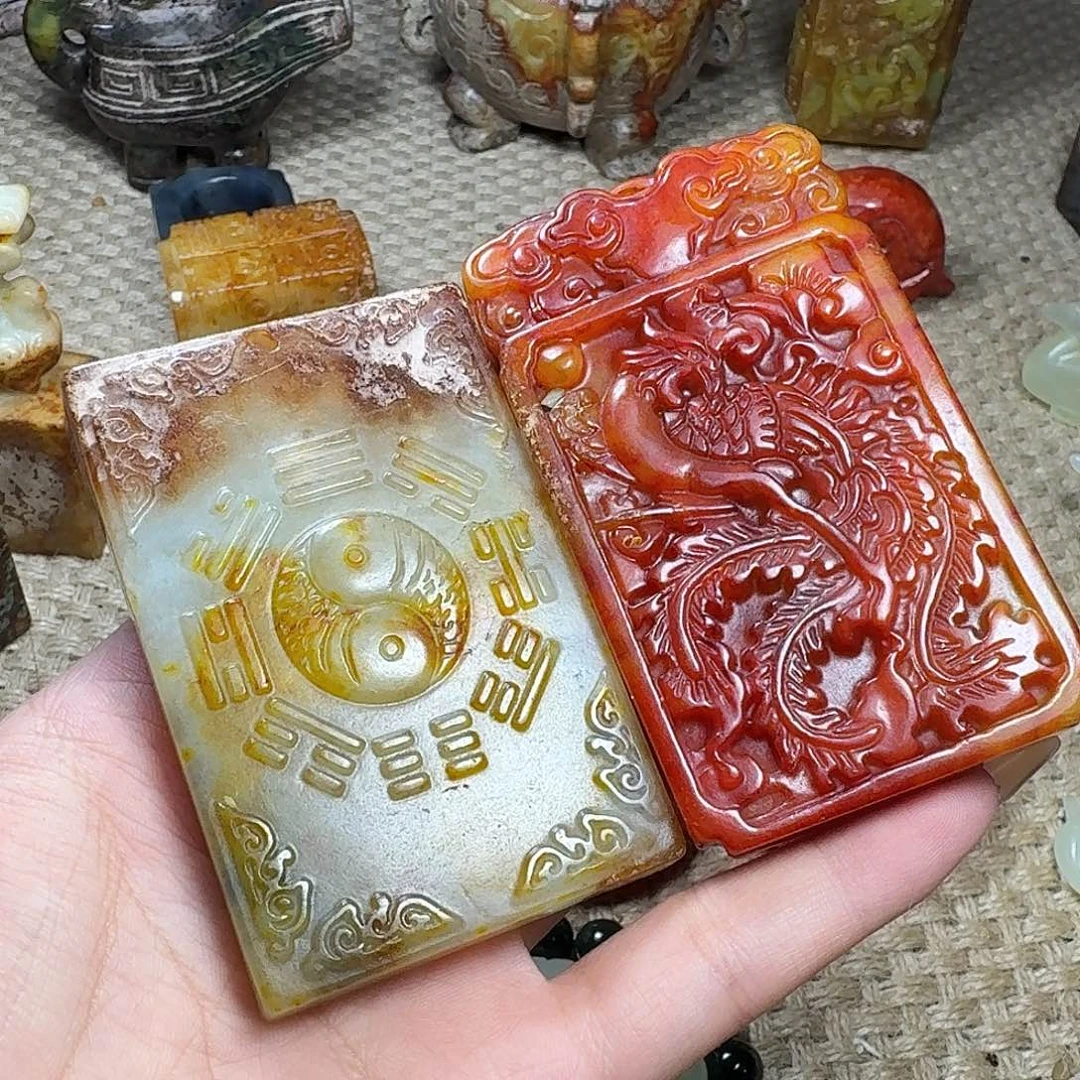 h***g白玉菩提吊坠挂件