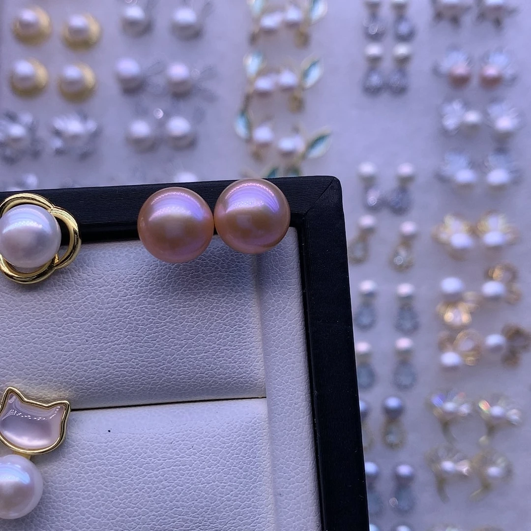 淡水珍珠耳饰合金