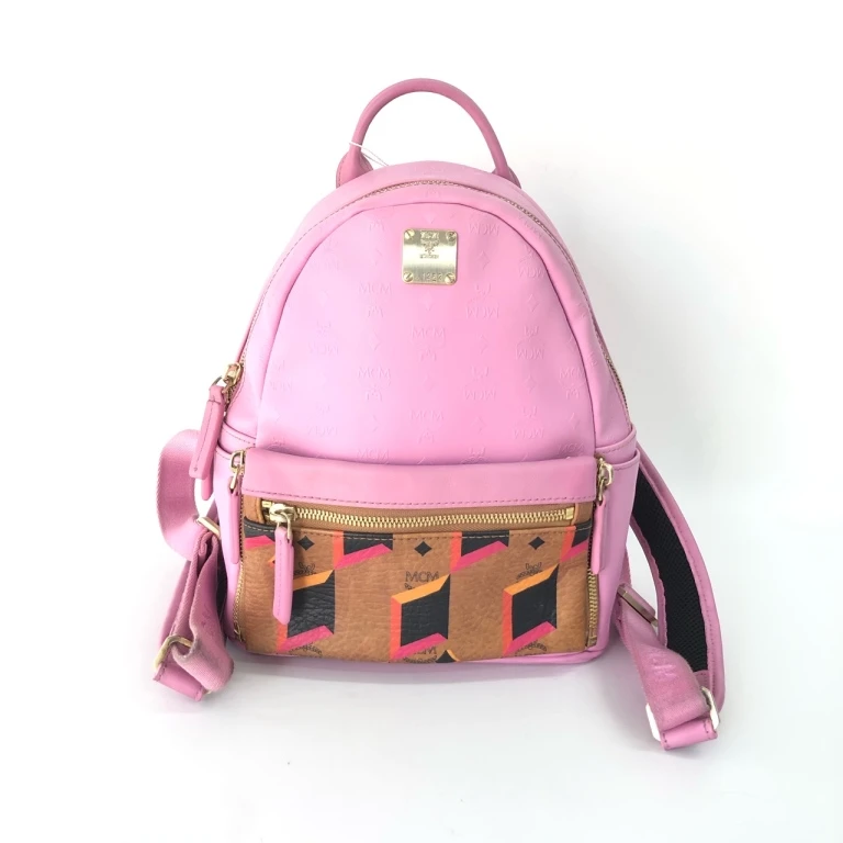 安洁利严选 MCM粉色双肩包 WHL410224H