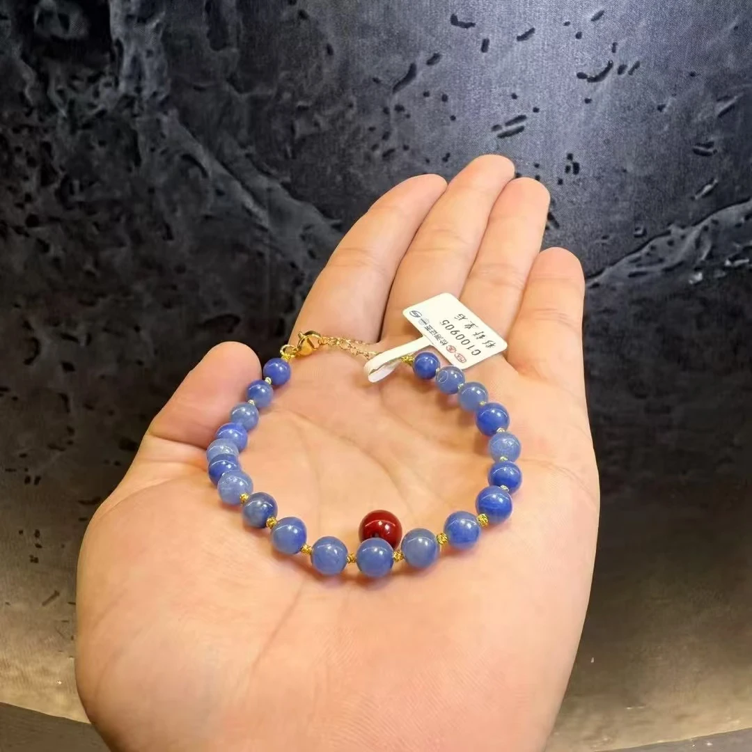 【皇后甄选】C100905 蓝色圆珠手链 多样性发其一