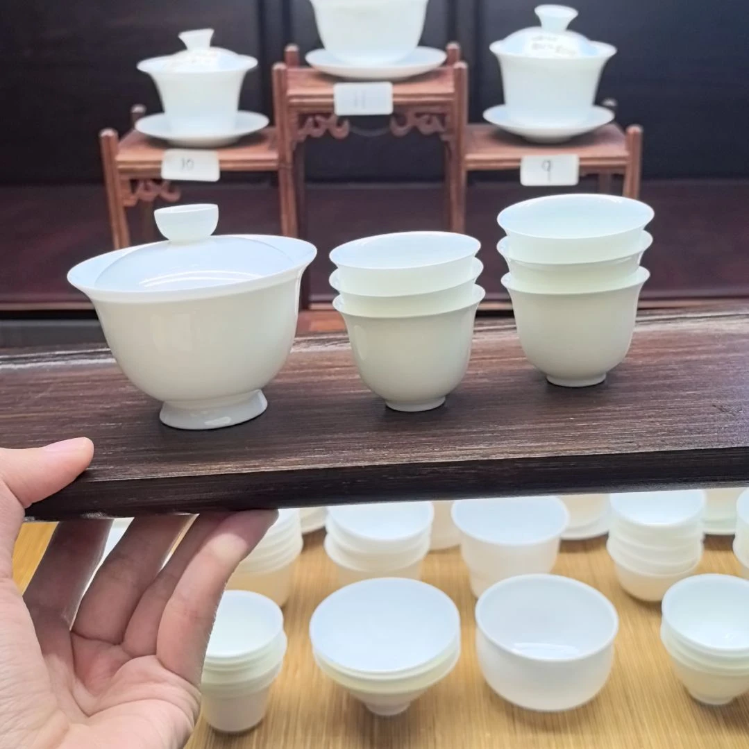 潮**林高脚盖碗+6个铃铛杯