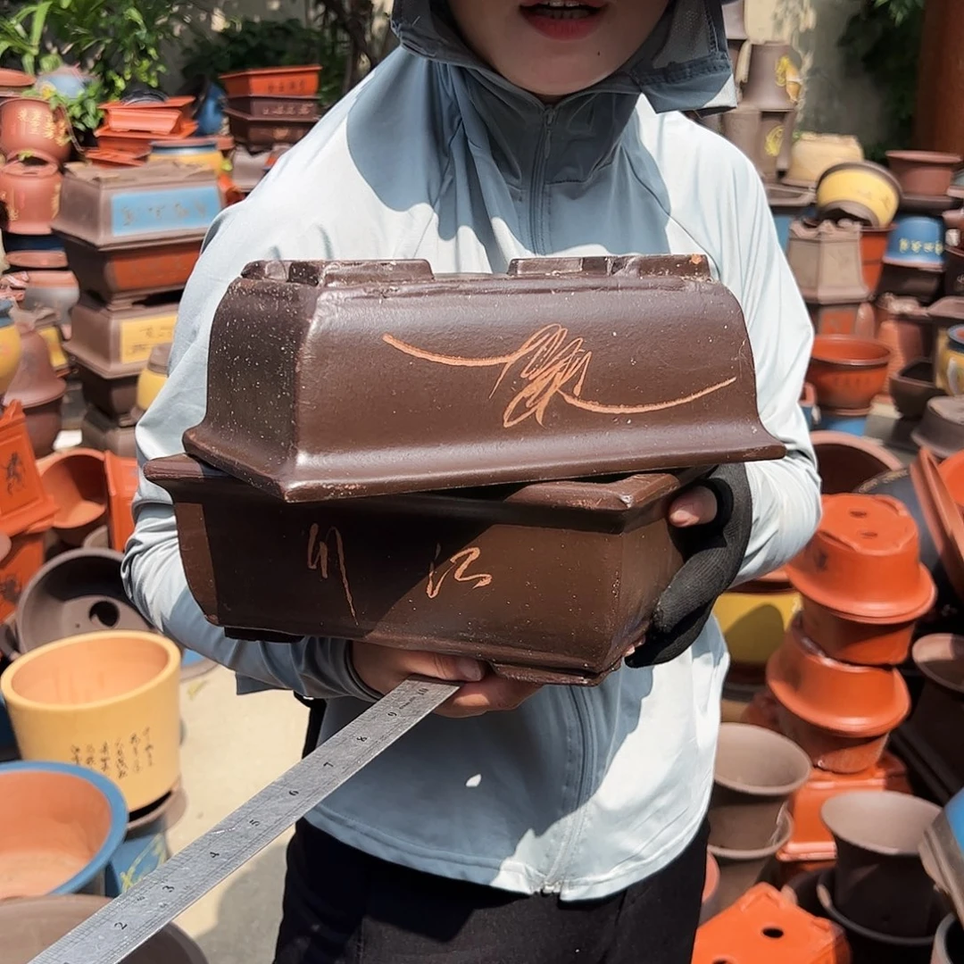 26-26棕色马槽花盆花盆