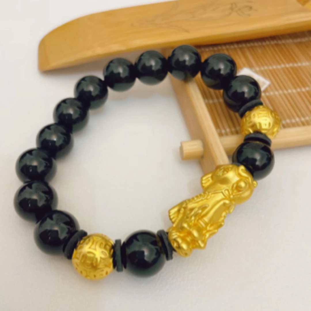 合金手链 合金手链 中号貔貅手串时来运转男女精工轻奢时尚百搭