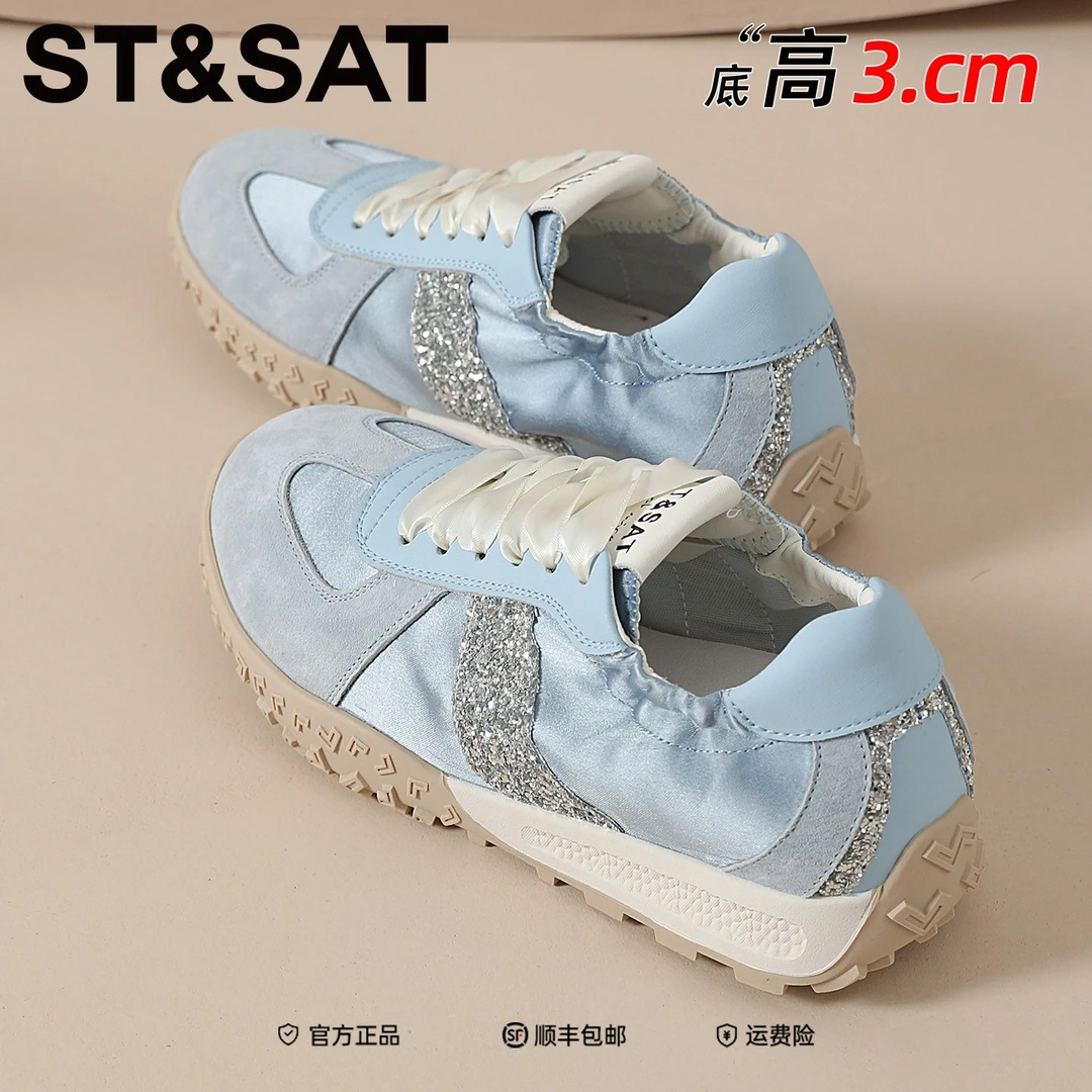 星期六冬季女式软底德训鞋2025年流行新款高级感轻奢休闲健步鞋子