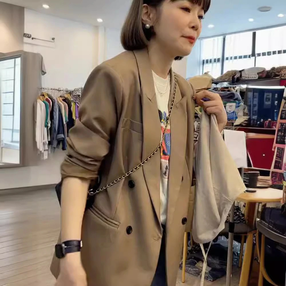 【爆款】2323春装新款大码女装时尚减龄西装外套胖mm休闲百搭西服