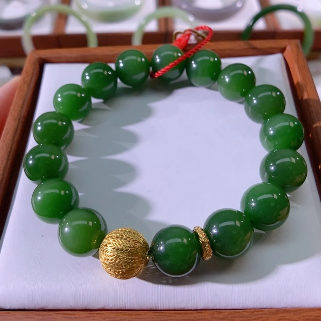 【闪购商品】未镶嵌手链和田玉（碧玉）