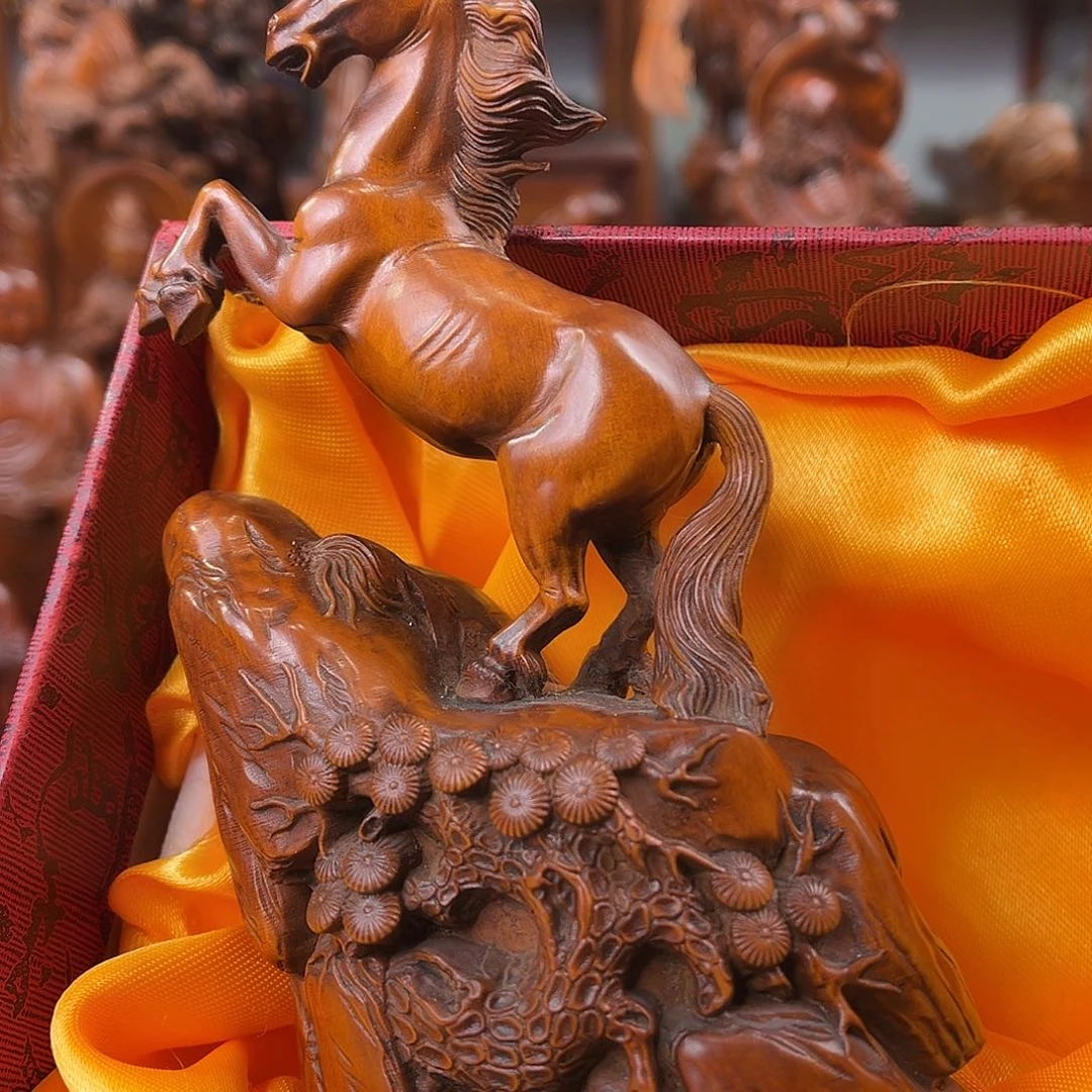 木黄杨木雕刻高度15厘米