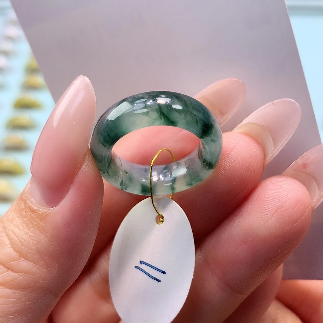 未镶嵌戒指翡翠11圈