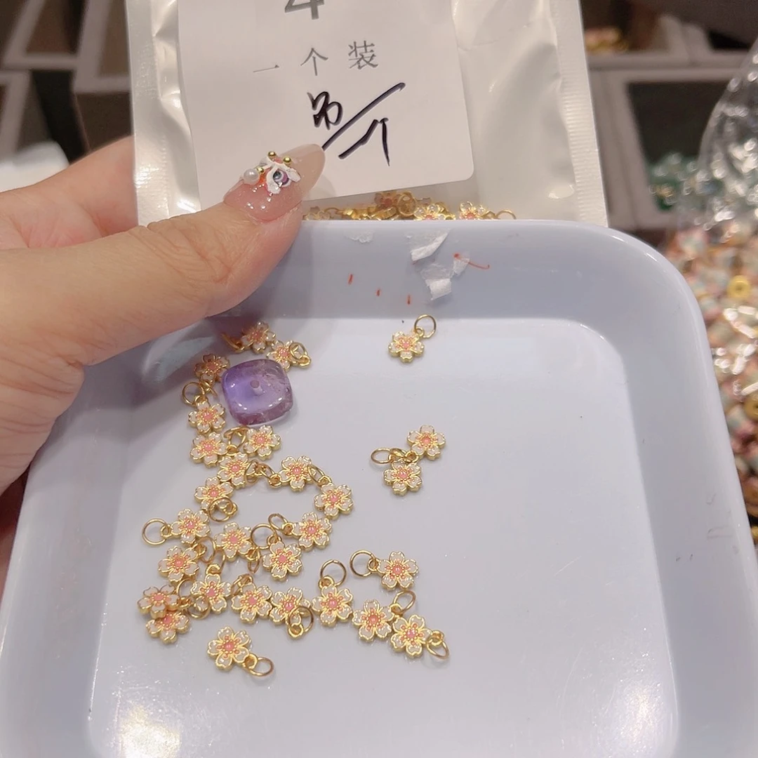 紫晶珠宝半成品银S925镀金镶嵌4
