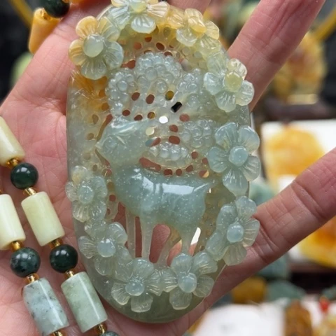 岫玉未镶嵌挂件挂件