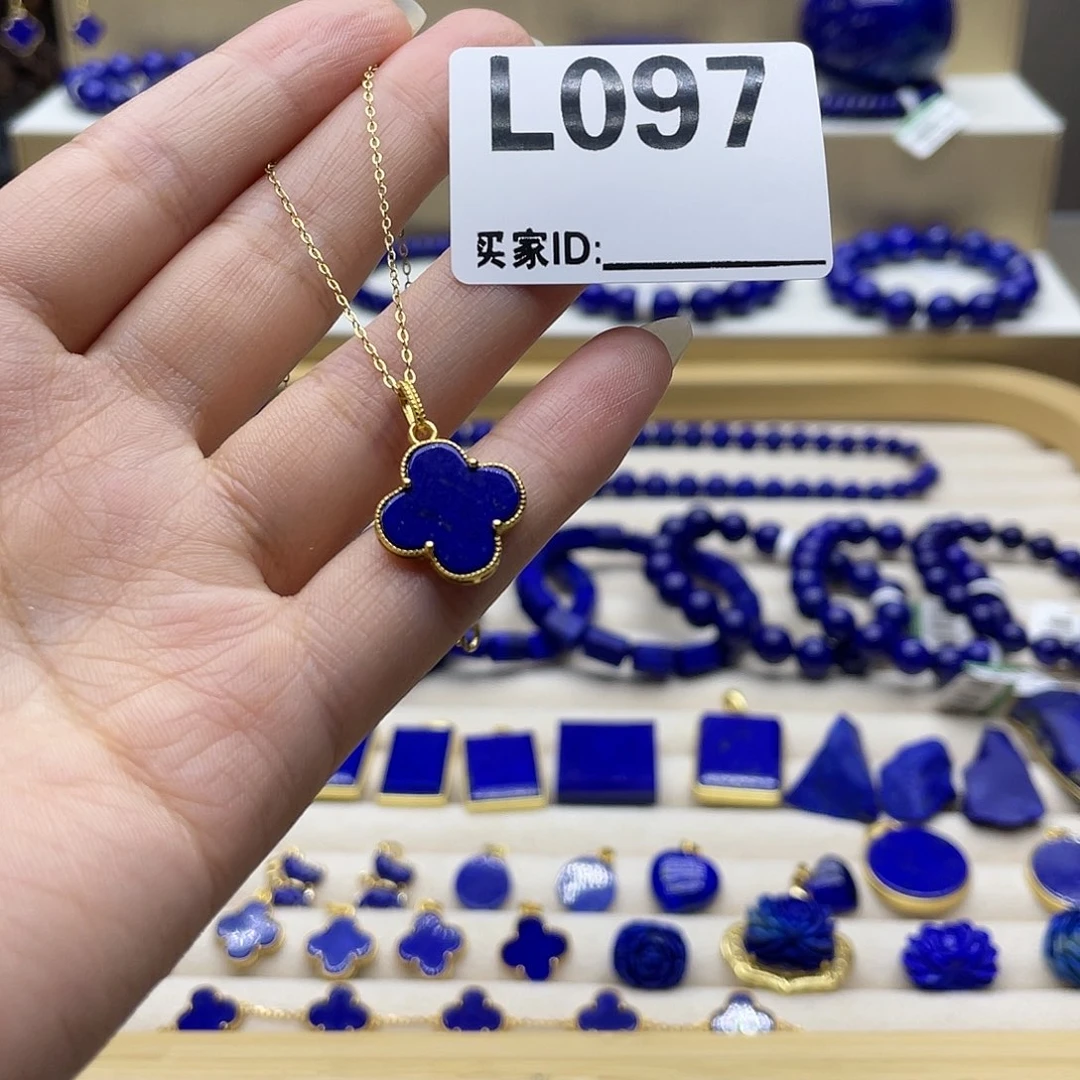 银S925镀金镶嵌青金石吊坠