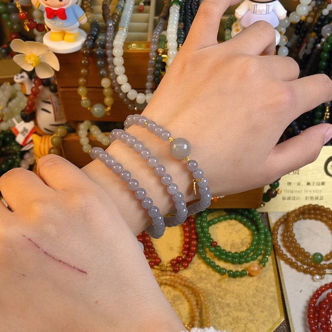 和田玉多圈手串未镶嵌