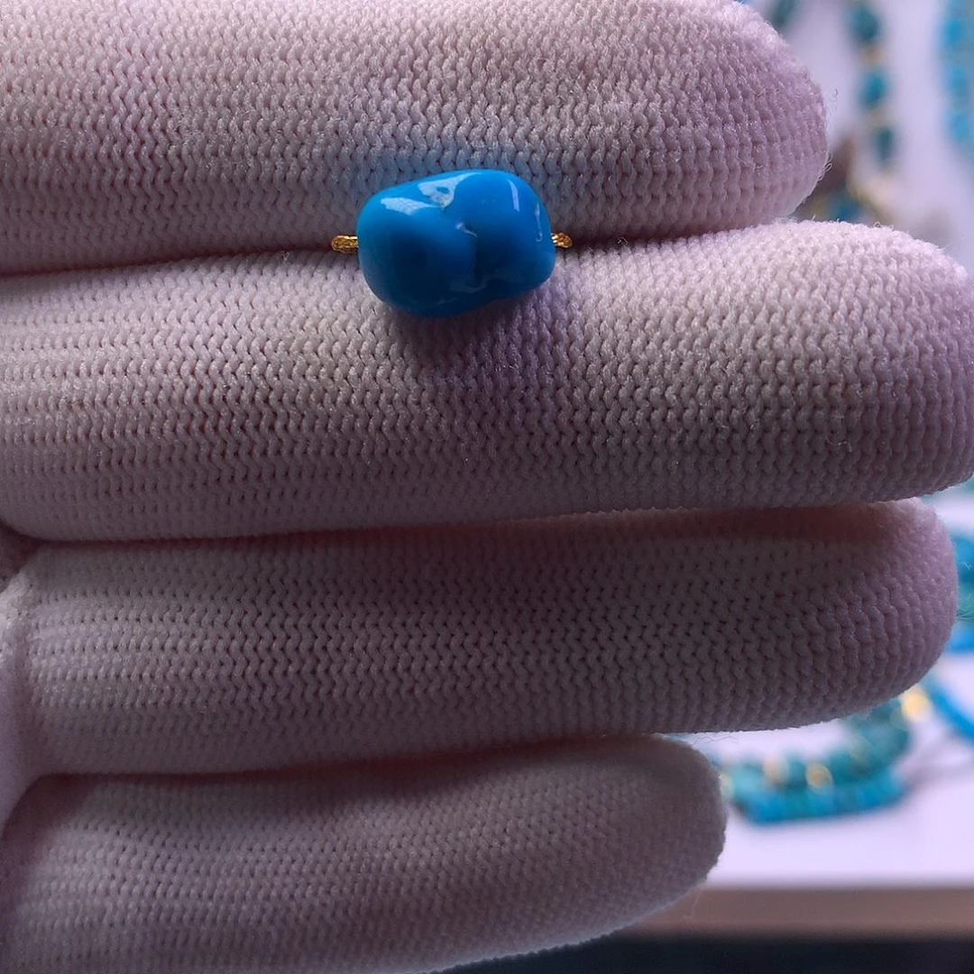 绿松石未镶嵌爆爆蓝随型8+