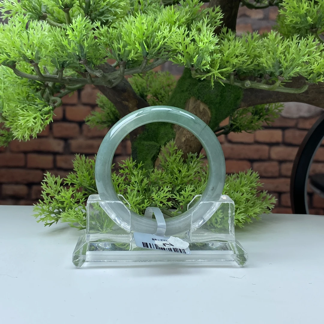 56.6【刀客砍价王】心心天然缅甸A货翡翠手镯H2