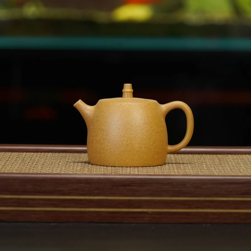 XJ粗砂黄金段[汉铎240CC]原矿手工紫砂壶