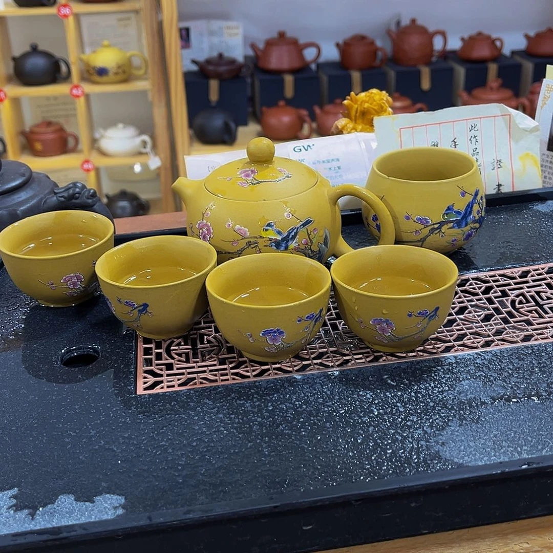 紫砂茶案紫砂壶一壶5杯