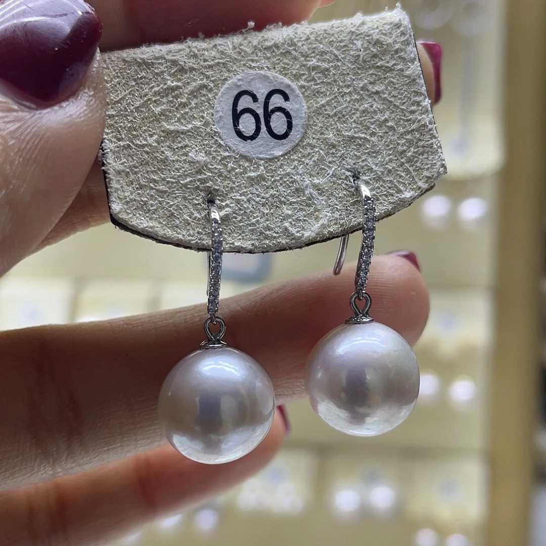 淡水珍珠耳饰银S925镶嵌
