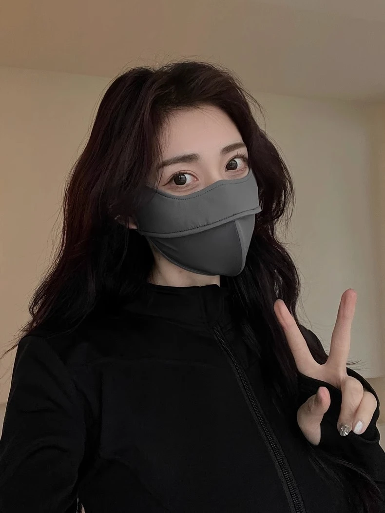 2025新款立体鱼骨3D防晒口罩护眼角冰丝高颜值女防紫外线秋冬面罩