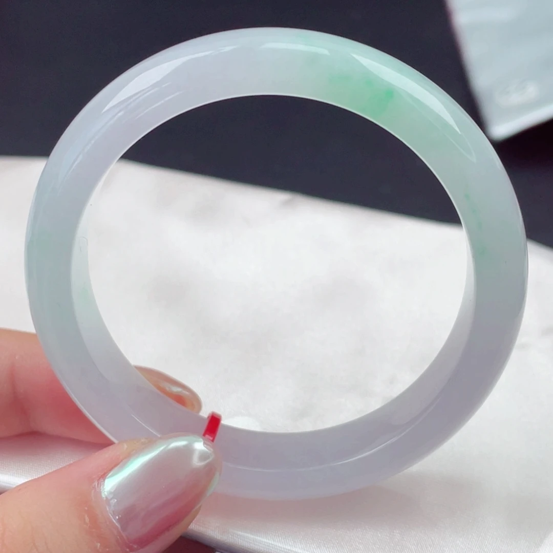 翡翠未镶嵌手镯53圈口