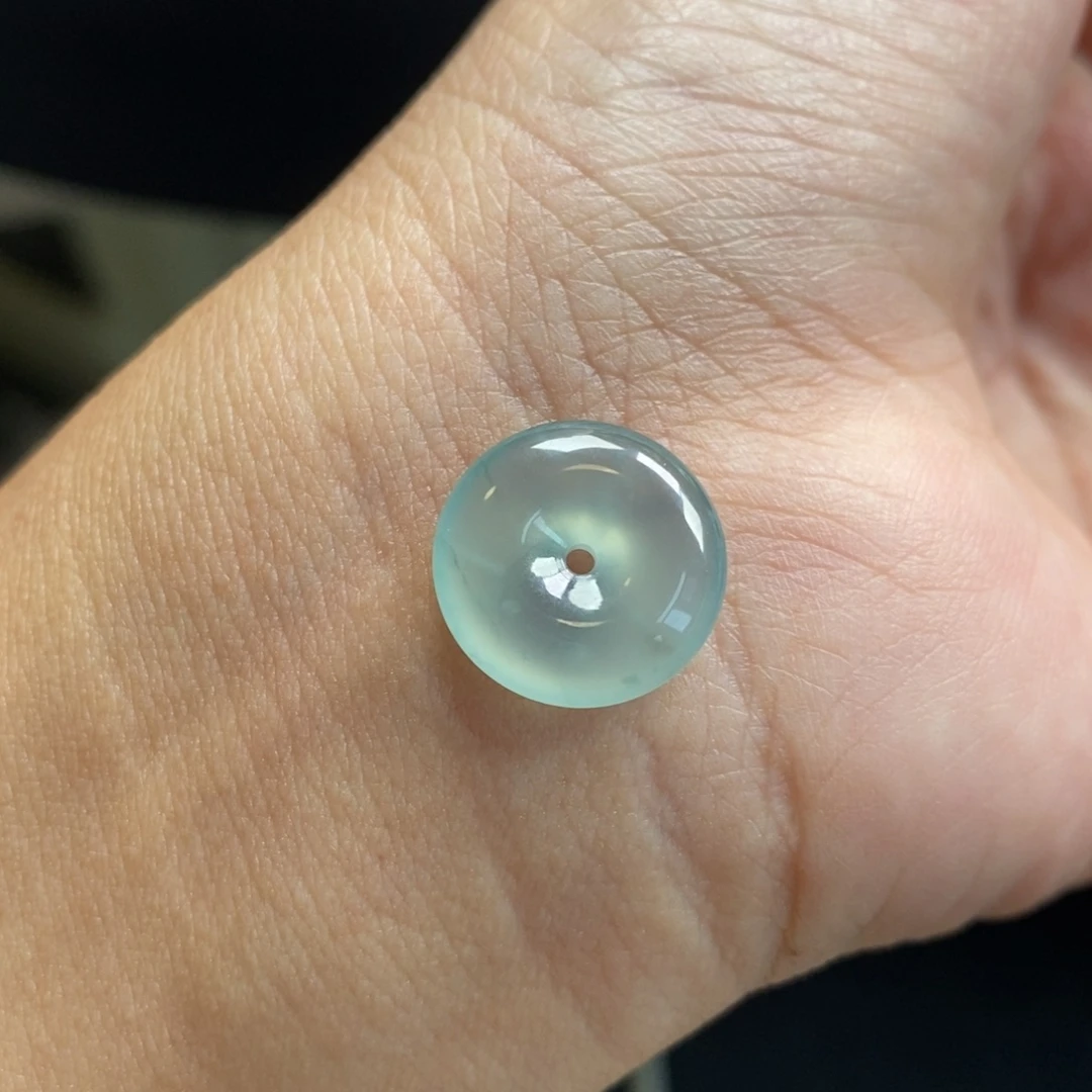 翡翠散珠冰胶平安扣