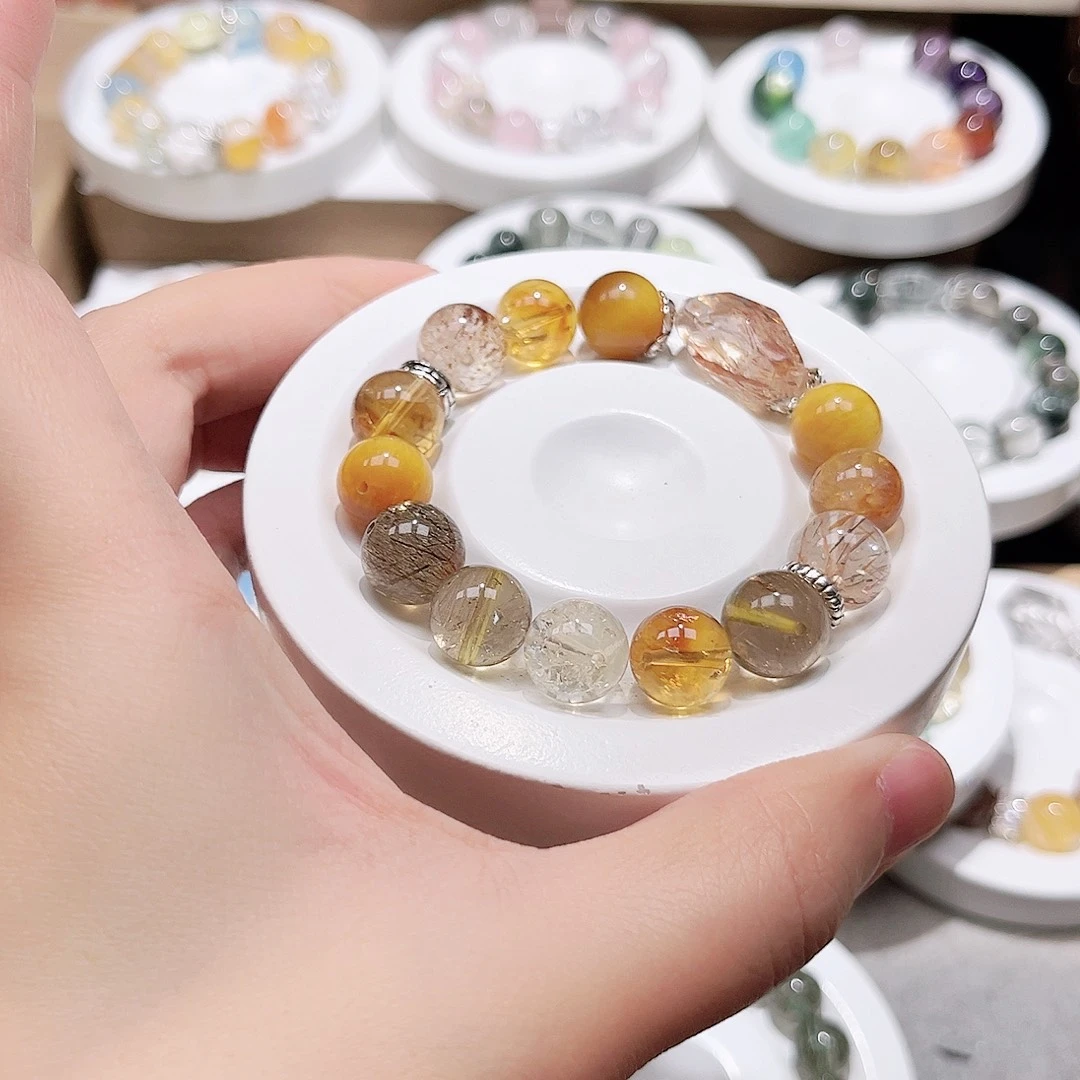 水晶手串未镶嵌天然水晶