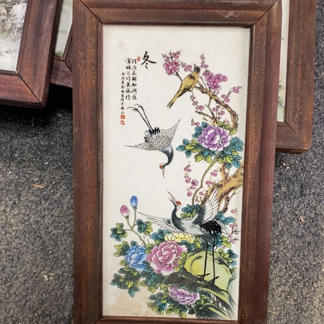 瓷28*16*1景德镇瓷板画柴窑烧制