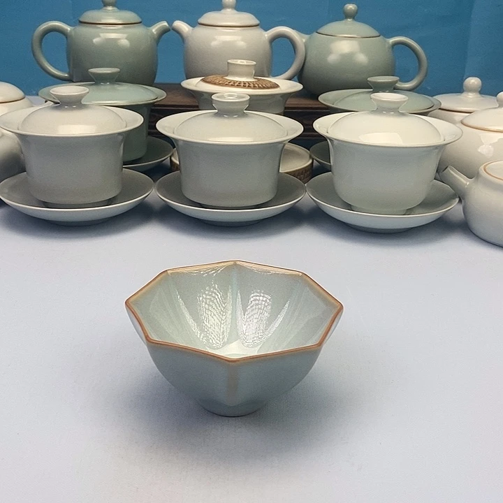 杯微瑕天青八方来财杯原矿原釉原产地