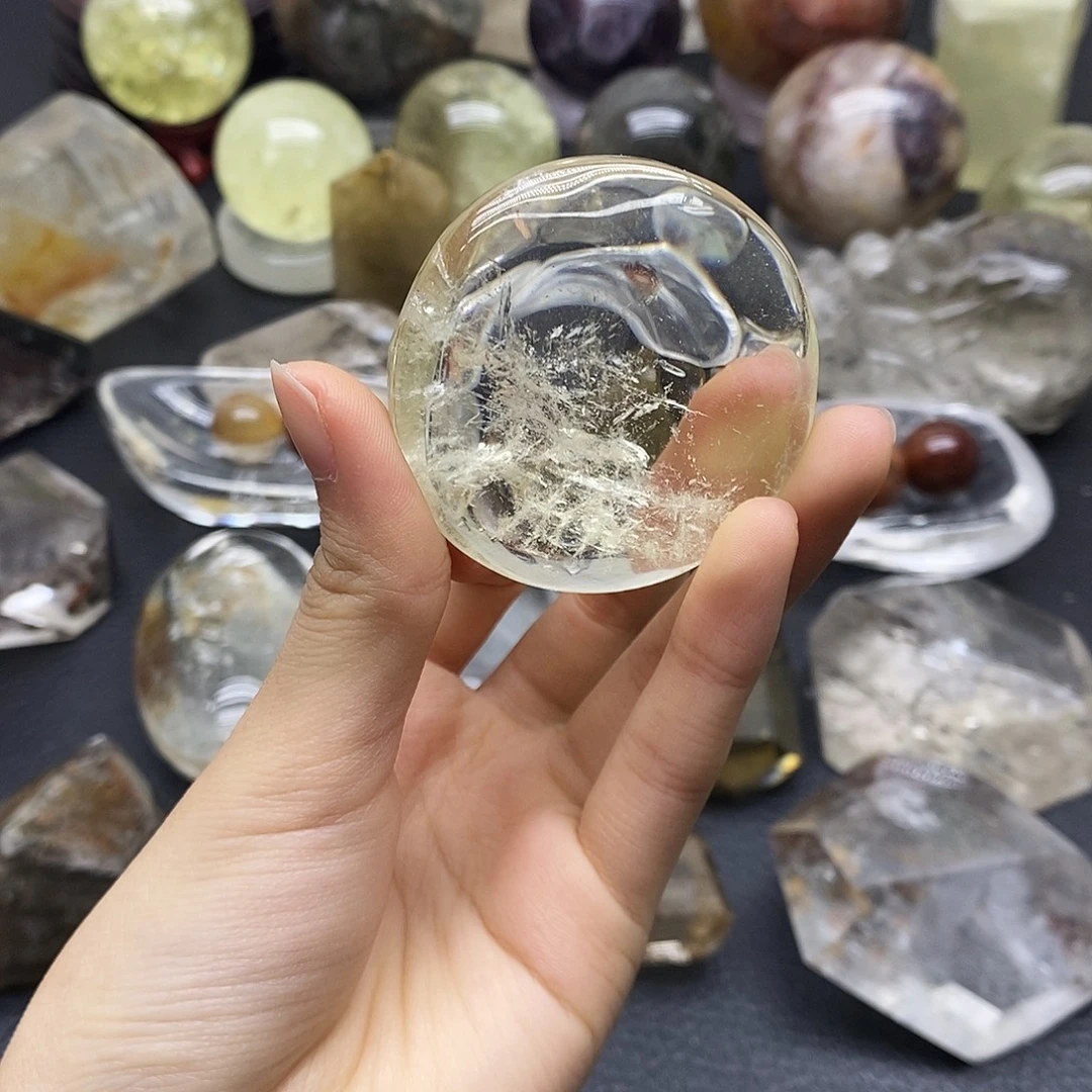 未镶嵌水晶珠宝半成品75水晶石