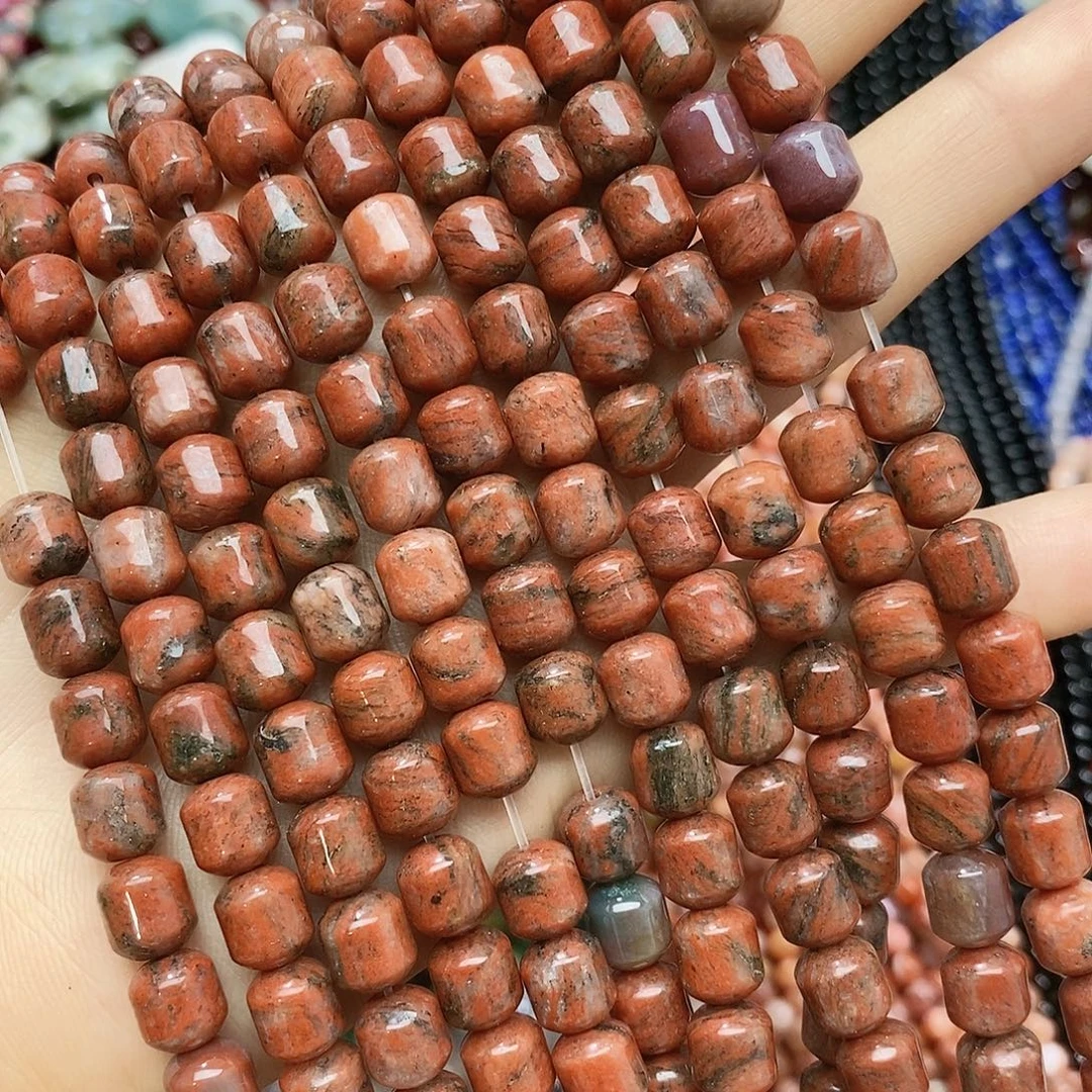 未镶嵌玛瑙/玉髓珠宝半成品芝麻红一条