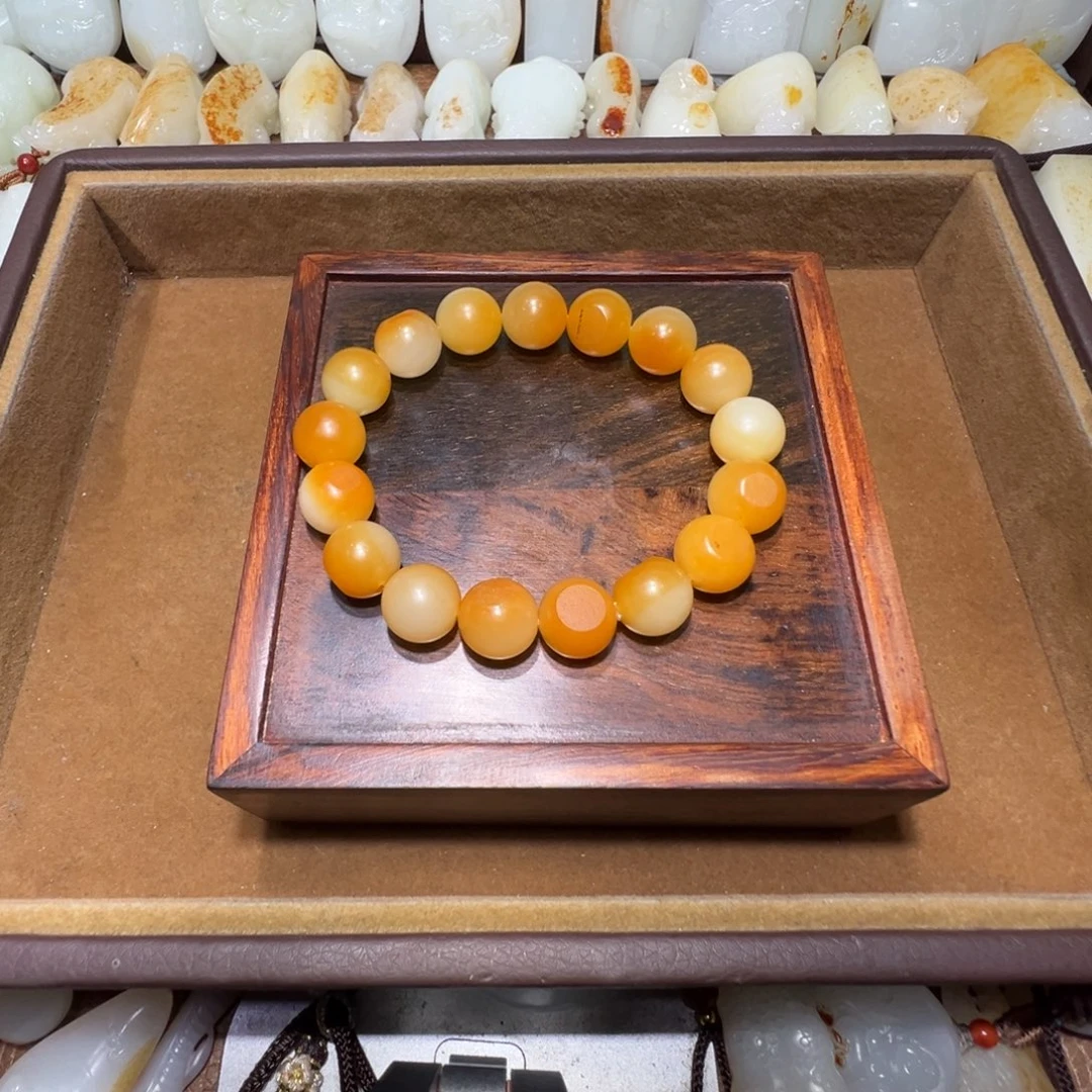 和田玉手串未镶嵌阳**男