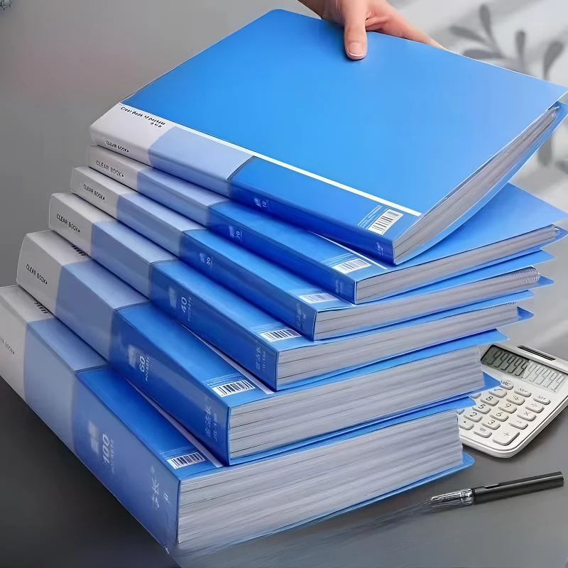 A4文件夹透明翻页资料册学生试卷收纳袋乐谱歌谱夹画夹产检孕检夹