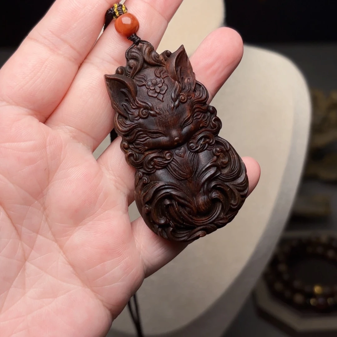 沉香吊坠富森红土玉化吊坠配饰