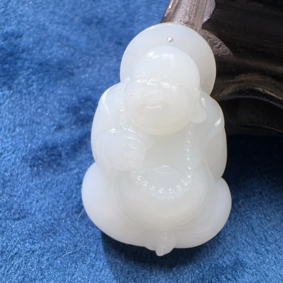 【伟伟鉴定】和田玉 俄料白玉 佛 吊坠35/25/13时尚挂坠精美气质