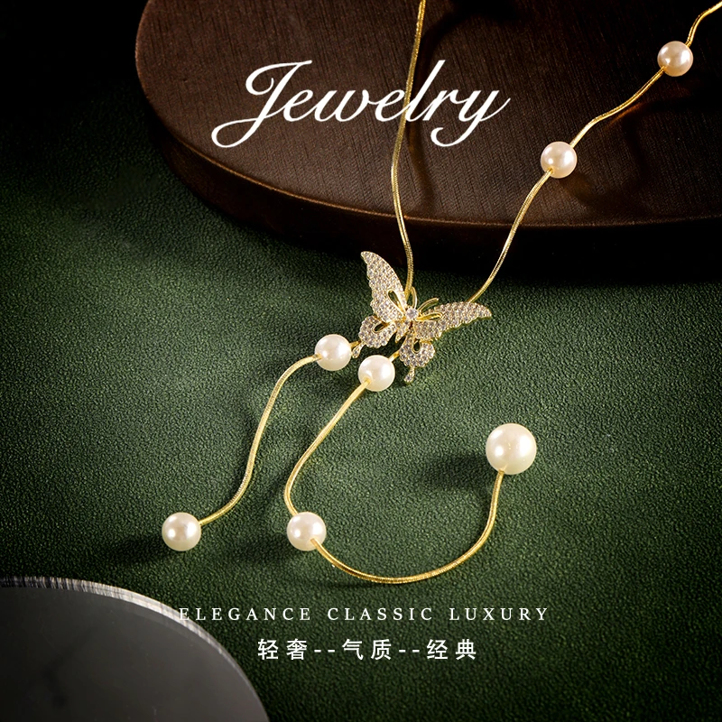 合金合成锆石项链 项链 【琴愿为你】气质女吊坠项链吊坠CX1601