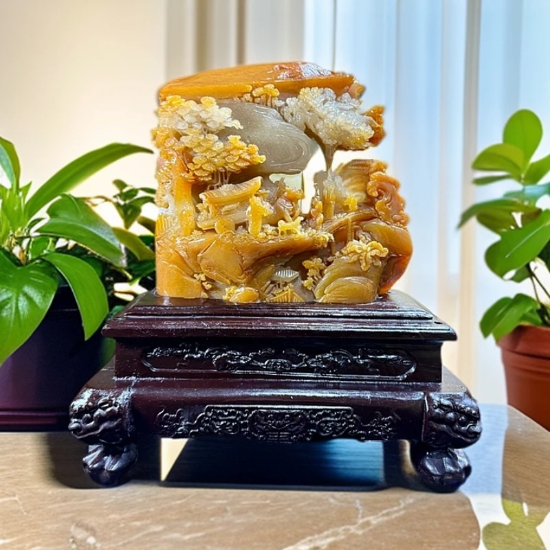 《玉润》锦绣江山摆件玄关摆件别墅客厅摆件