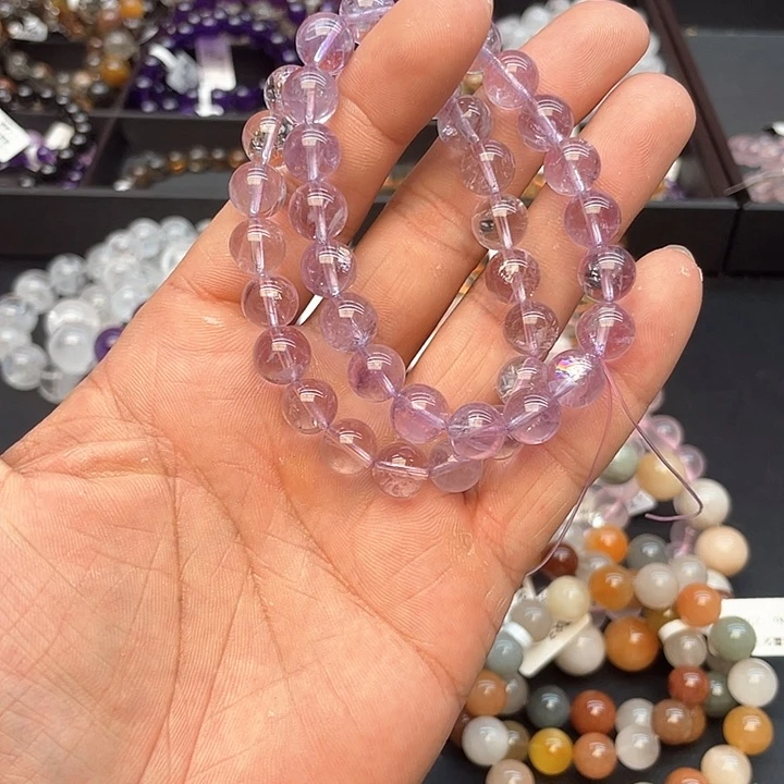 水晶手串未镶嵌8紫水晶