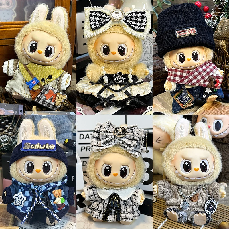 【仅衣服 】泡泡坐坐派对娃衣一二代盲盒Labubu娃衣拉布布衣服套装