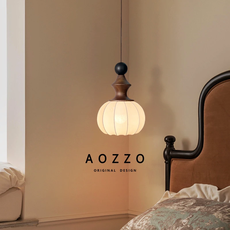 奥朵中古床头吊灯法式复古卧室吊线灯创意小吊灯高级主卧灯具