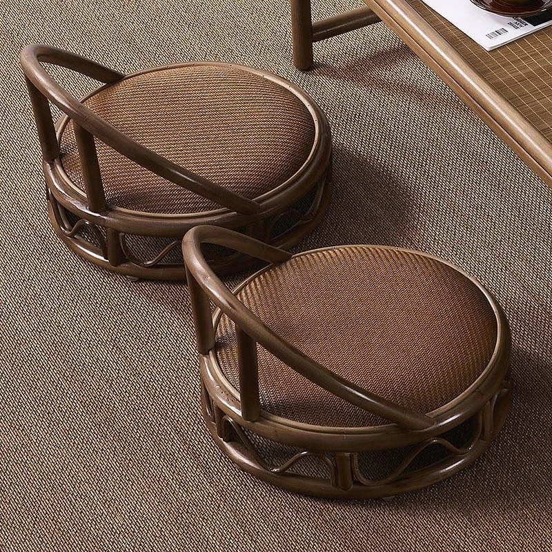 简约茶道蒲团日式榻榻米垫无腿椅拜佛禅修垫圆型坐墩家用客厅矮凳