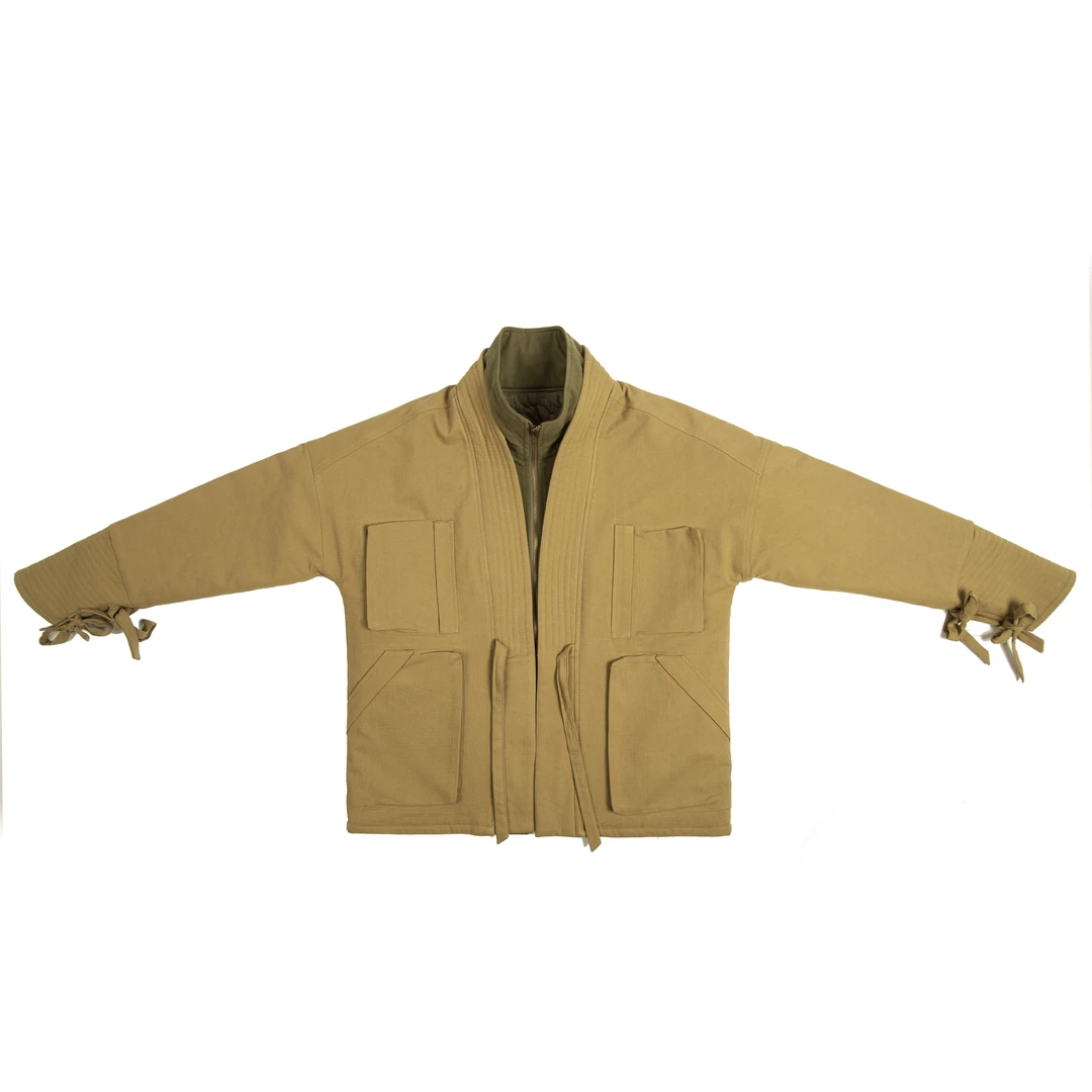 『冰河』棉服男女同款保暖匈奴领收口袖夹克上衣翻领短款秋冬拼色