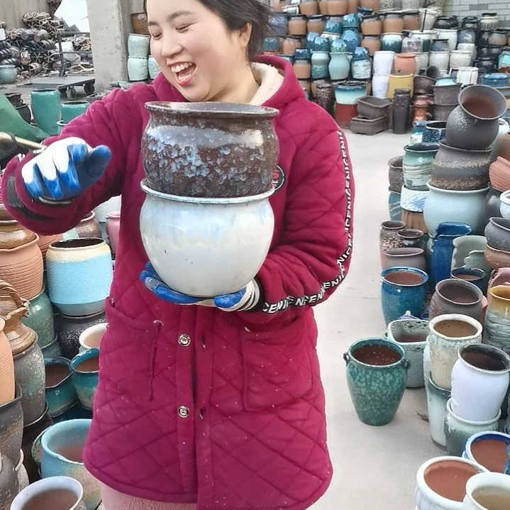 红陶口20高16瑕疵两个