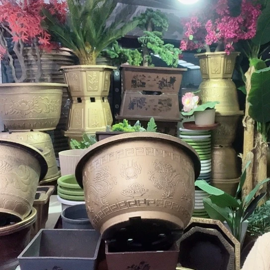 复合龙纹60花盆2个无孔