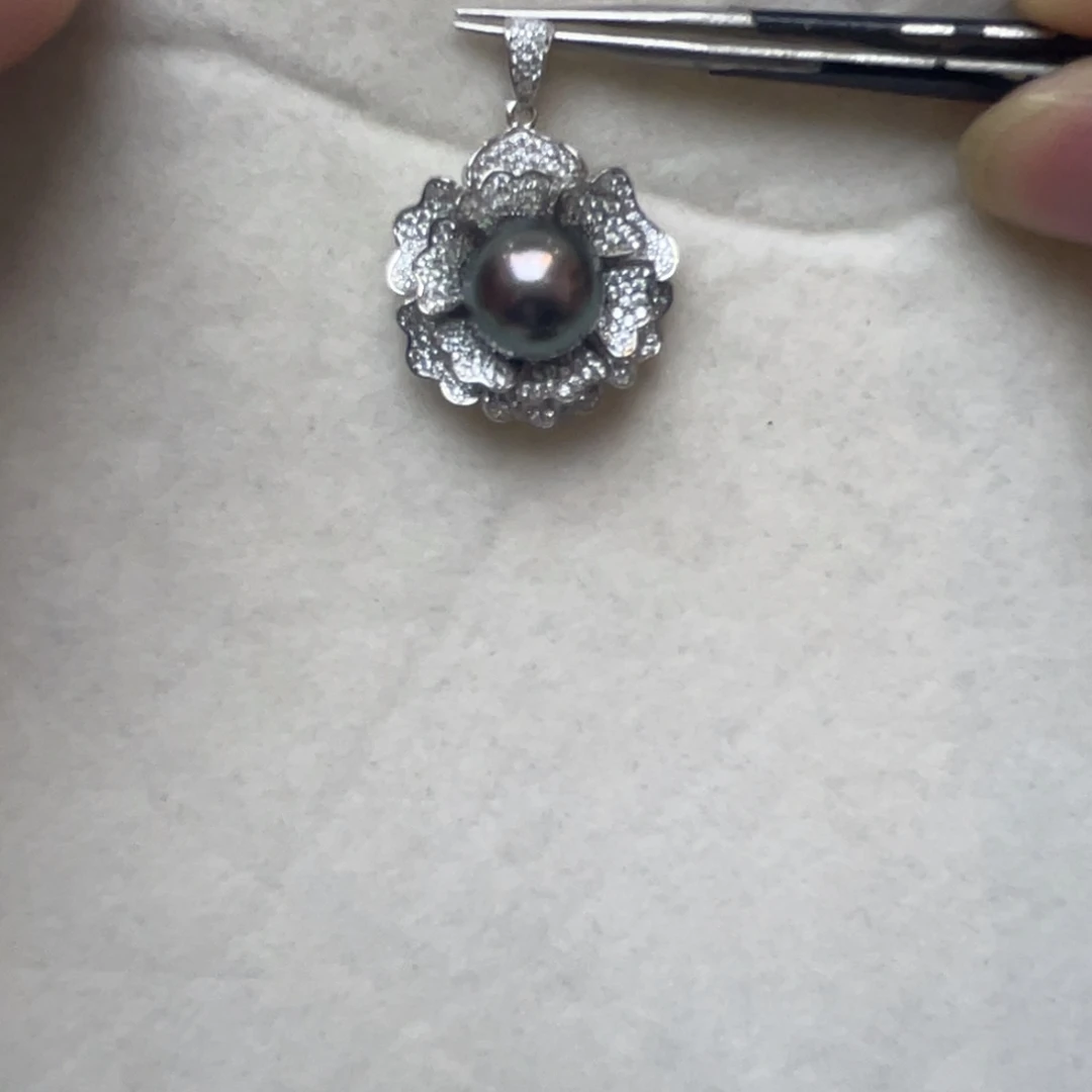 海水珍珠吊坠(不含链)银S925镶嵌