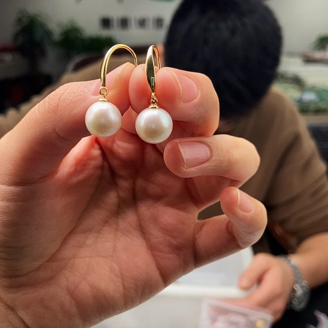 耳饰银S925镶嵌淡水珍珠颜色多样性发拍一发一