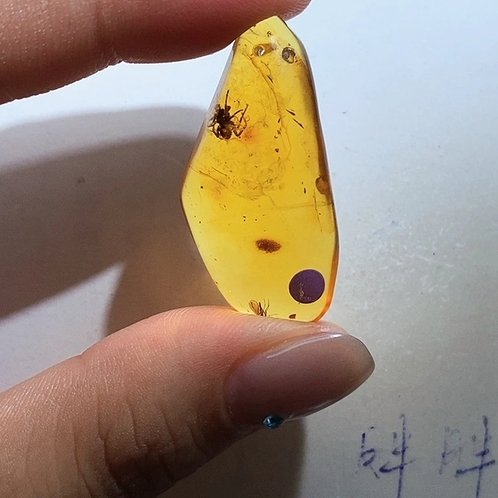 定制琥珀琥珀虫珀蜘蛛吊坠