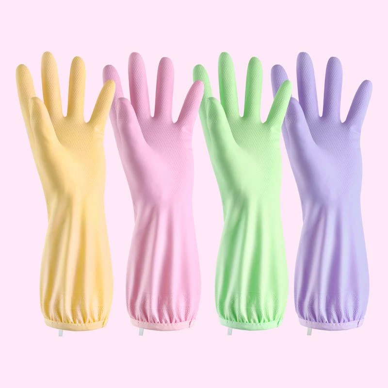 W【到手4双款式颜色随机】防滑耐磨多功能家用手套