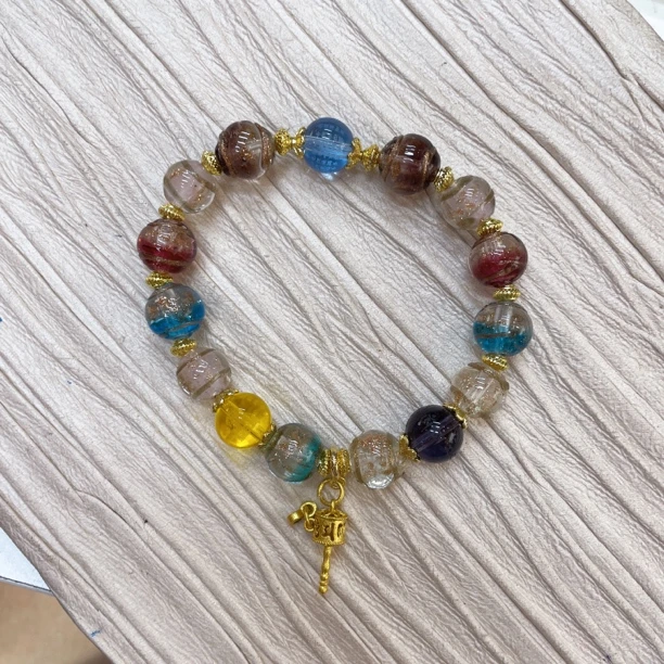 铜合金手链 14009  雍 香灰 多宝 串